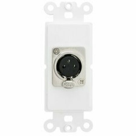 SWE-TECH 3C Decora Wall Plate Insert, White, XLR Female to Solder Type FWT301-1003